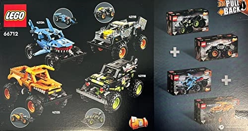 Monster Jam Technic Collection (66712) - 2-in-1 Pull Back Monster Trucks