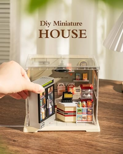 Miniature Convenience Store Kit - Plastic Cream-colored