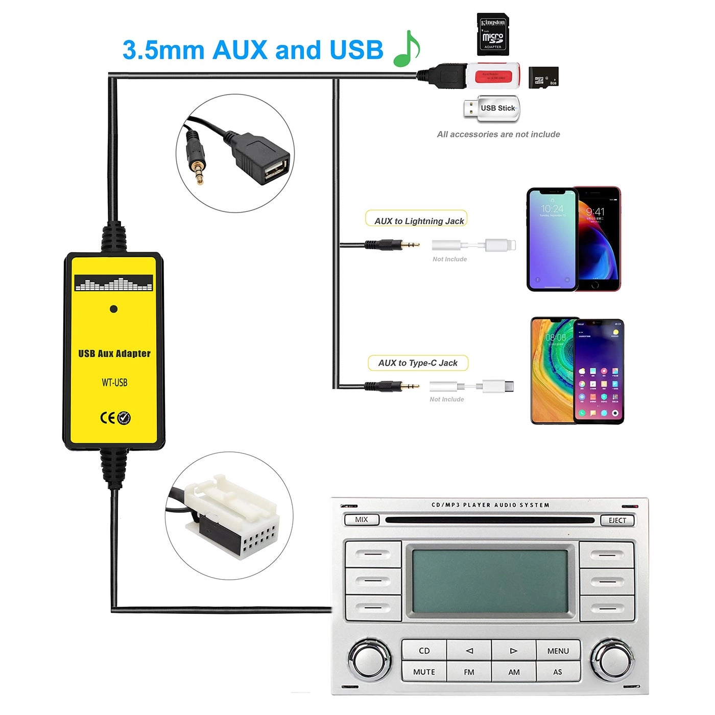 Bluetooth Car Kit - Audi VW A3 A4 Golf