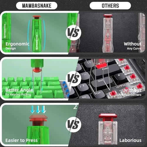 2-in-1 Keycap Switch Puller - 304 Stainless Steel Blue