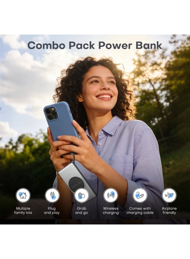 Magnetic Power Bank - 6 X 10000mAh 22.5W Fast charging Wireless charging