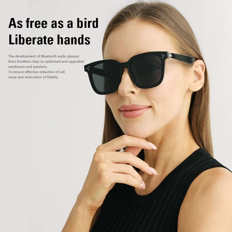 Smart Wireless Bluetooth Sunglasses - 20 Mins Quick Charge Bluetooth 5.3 UV400 Polarized