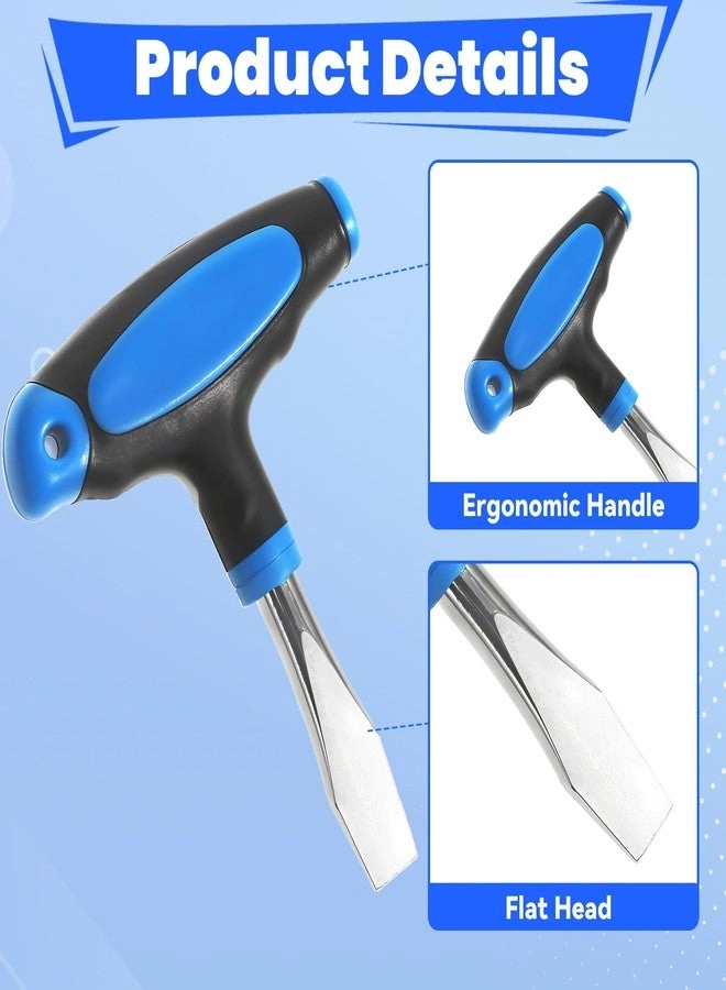 T Handle Flat Head Screwdriver Set - 2PCS
