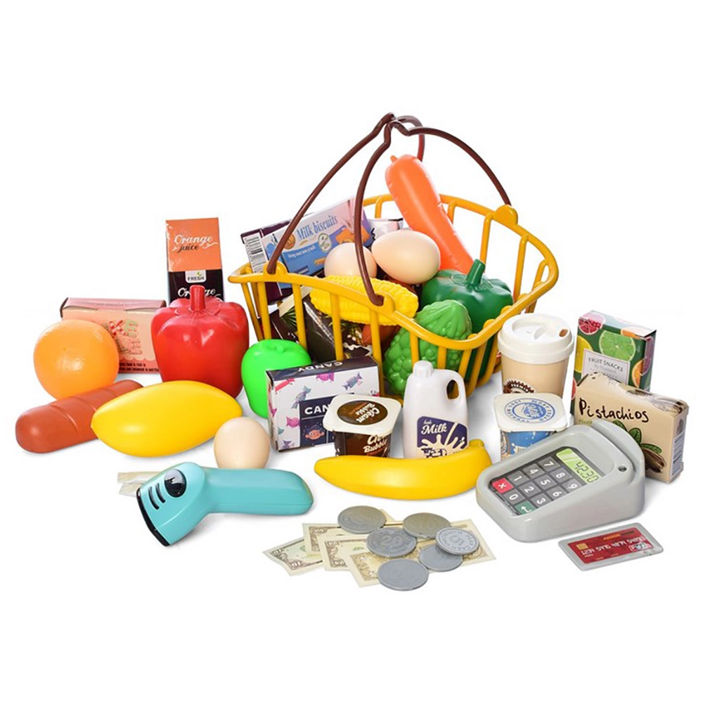 Kids Supermarket Shopping Playset With Scanner - POS machine Play money (GF-668-87)