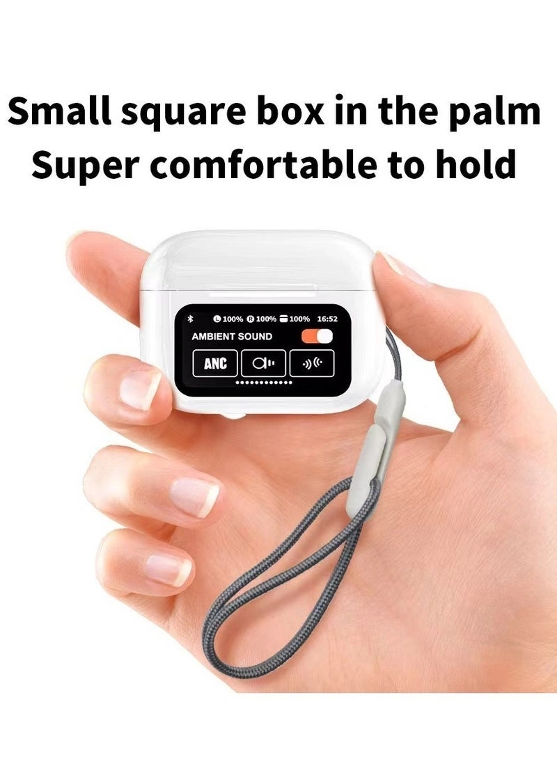 AI Translation Earphones - LED Smart Touch Screen Active Noise Cancellation Long Battery Life