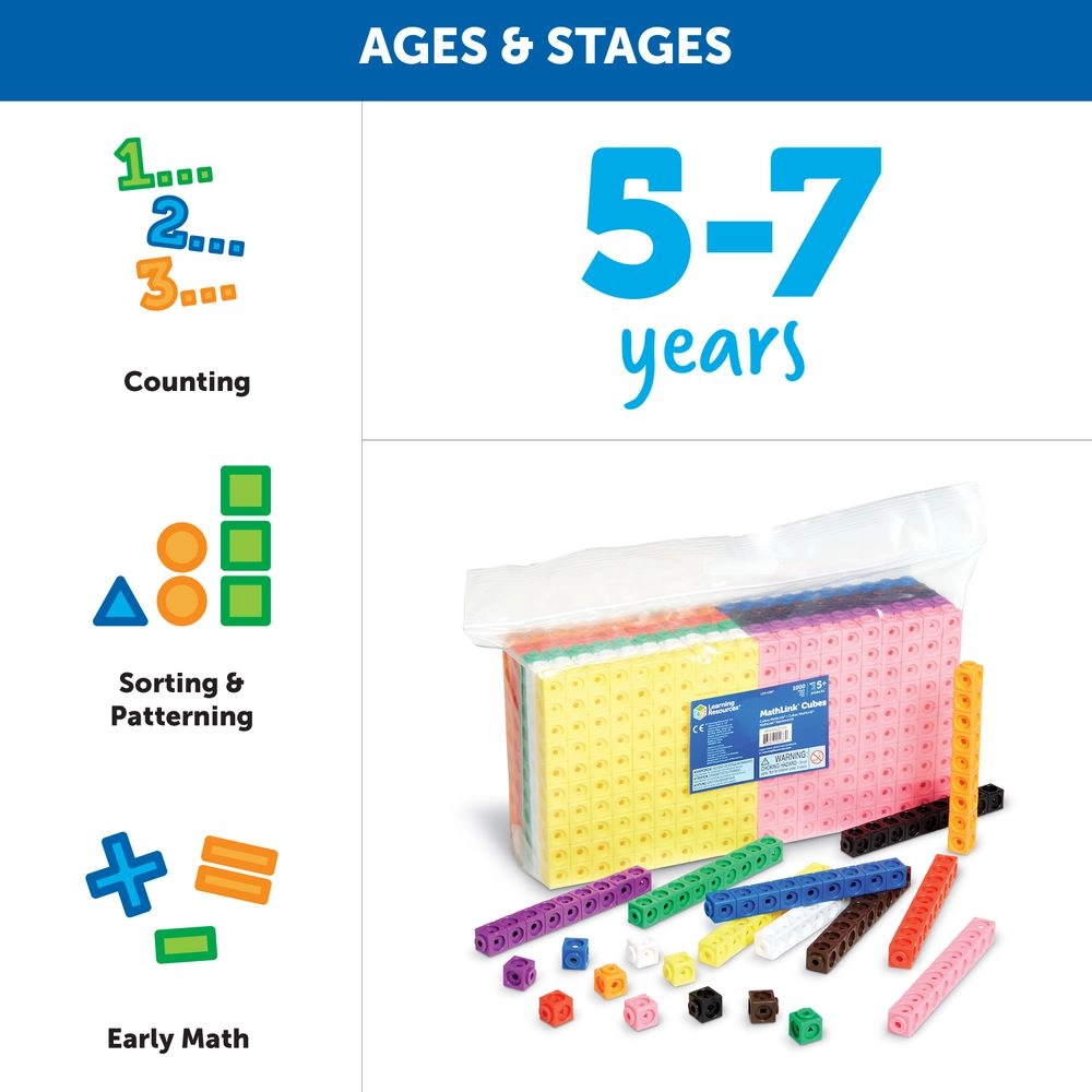 Mathlink Cubes - 12 months - 5 years 1000 pieces