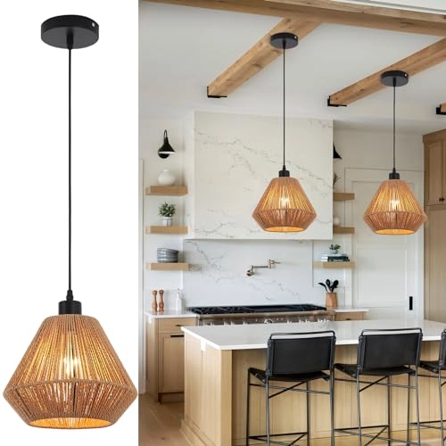 Woven Pendant Lights - Max47' H