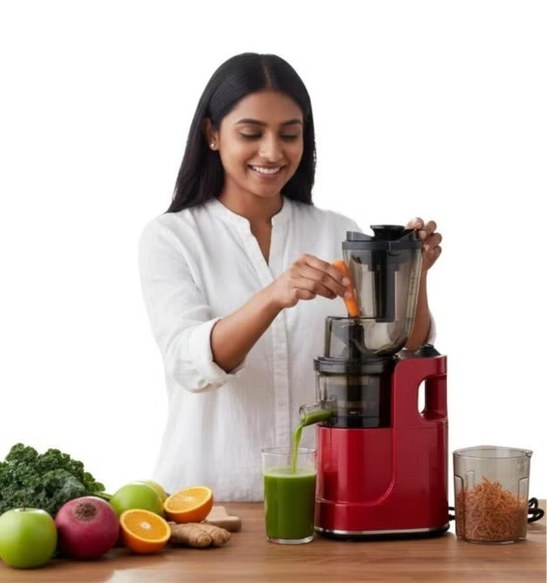 Digital Juicer Blender - 85mm Wide Chute 1.5L Juice Cup 2L Pulp Container
