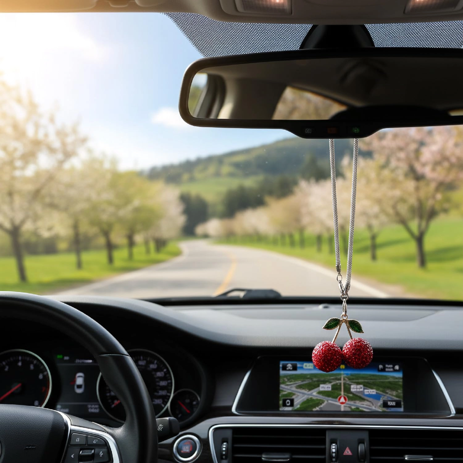 Bling Cherry Car Hanging Ornament