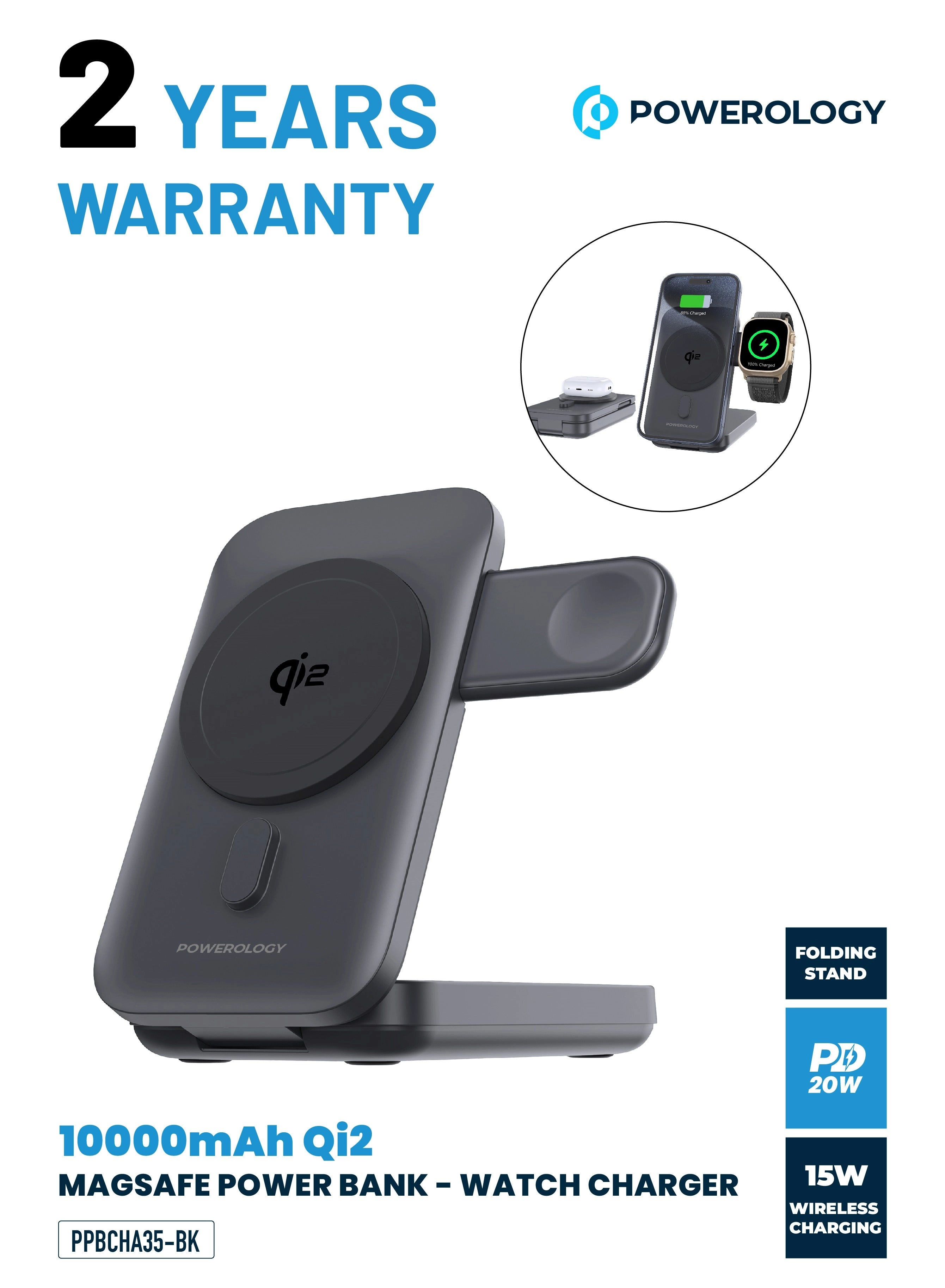 Powerology PPBCHA35-BK - 10000mAh 20W