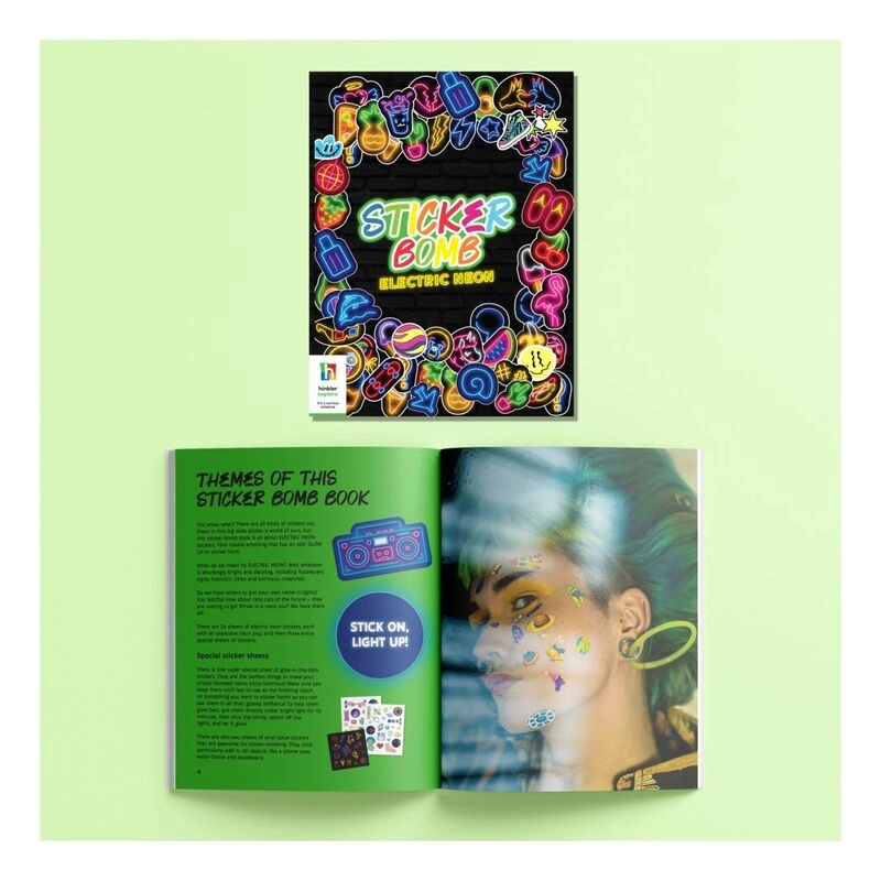 Kaleidoscope Sticker Bomb Electric Neon Sticker Book 500 pcs