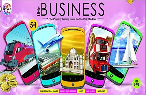RATNA'S 5 in 1 Classic Little Business Strategy Game - 5 years and up