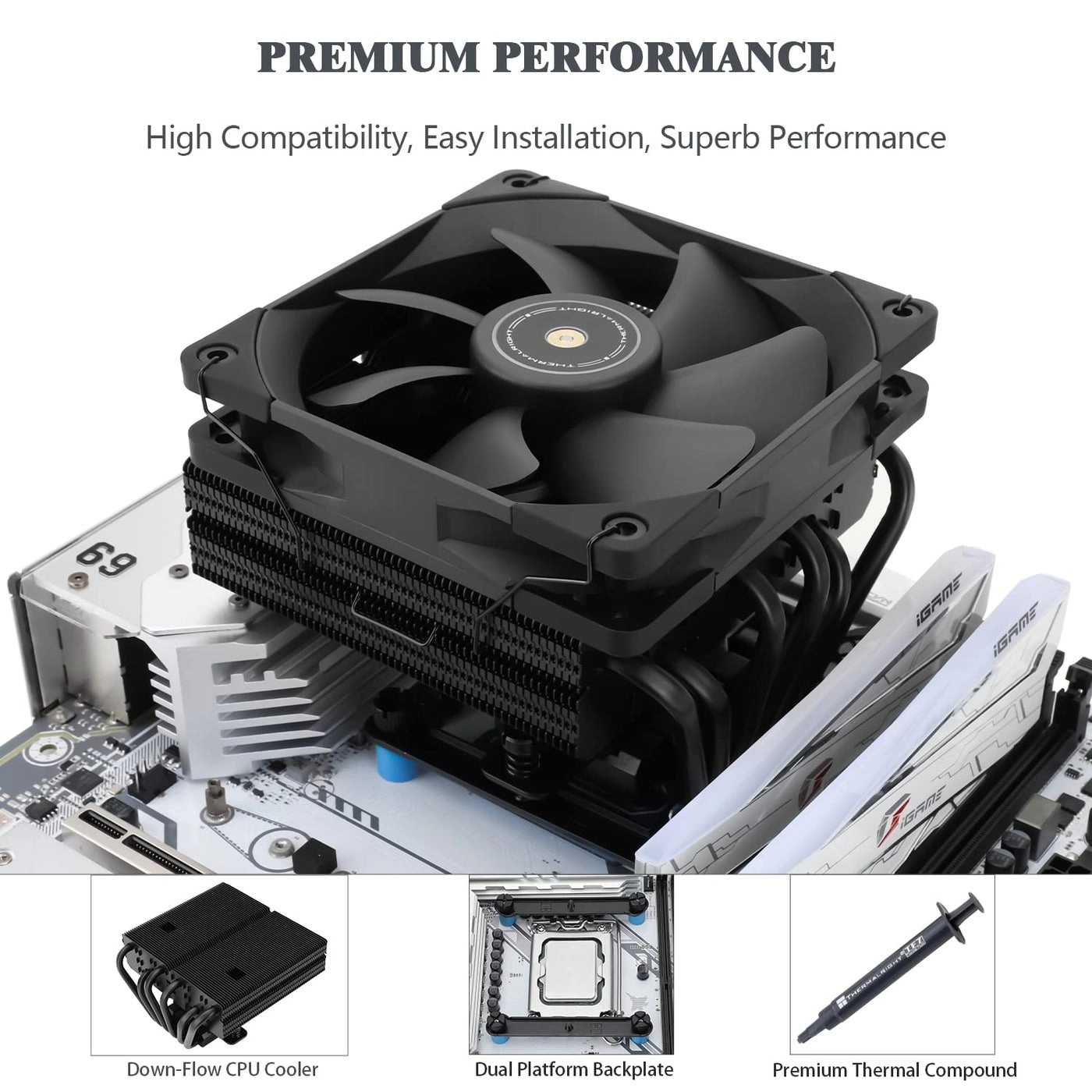 SI-100 - CPU Air Cooler 6Ã—6mm Heat Pipes