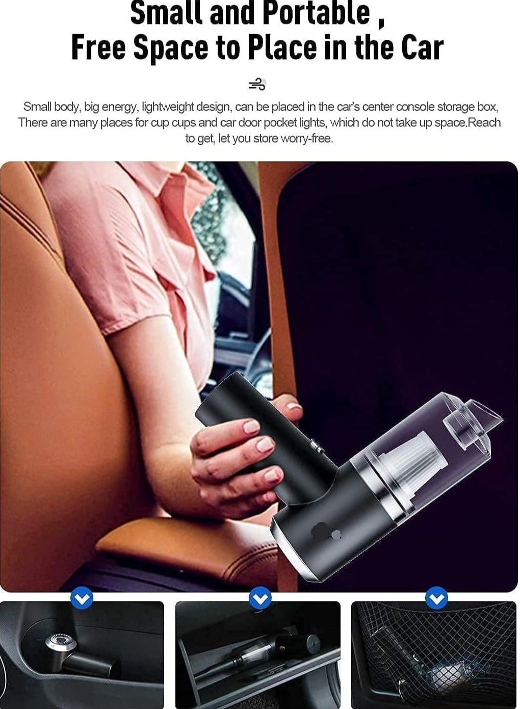 Handheld Vacuum - Cordless 9000Pa 560g