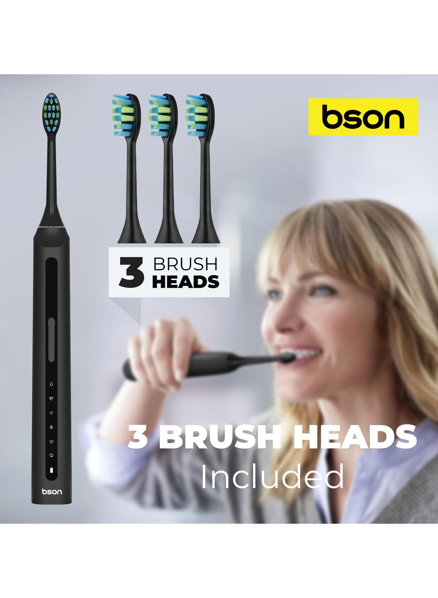 Super Sonic Toothbrush - 9X Whitening 30-Day Battery 40,000 SPM