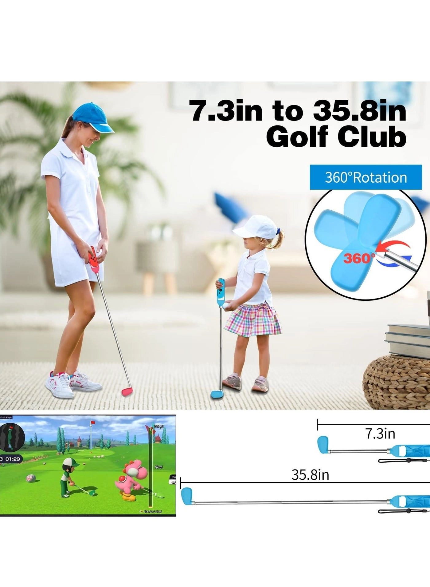 Tennis Rackets + Swords + Golf Clubs + Boxing Grips + Leg Straps + Joy-con Wrist Straps - Nintendo Switch