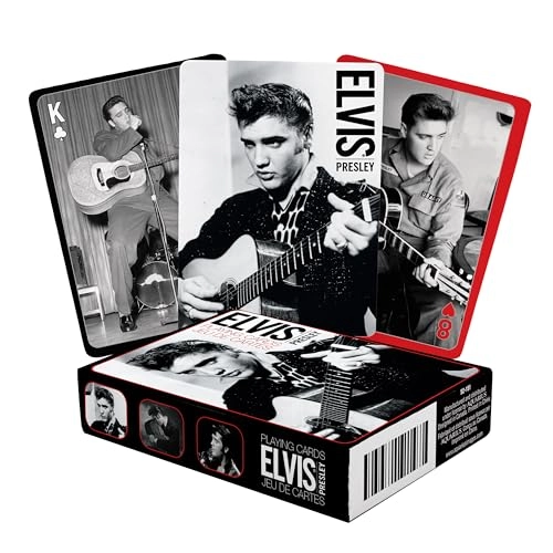 Elvis - Black and White 52-card Poker-sized