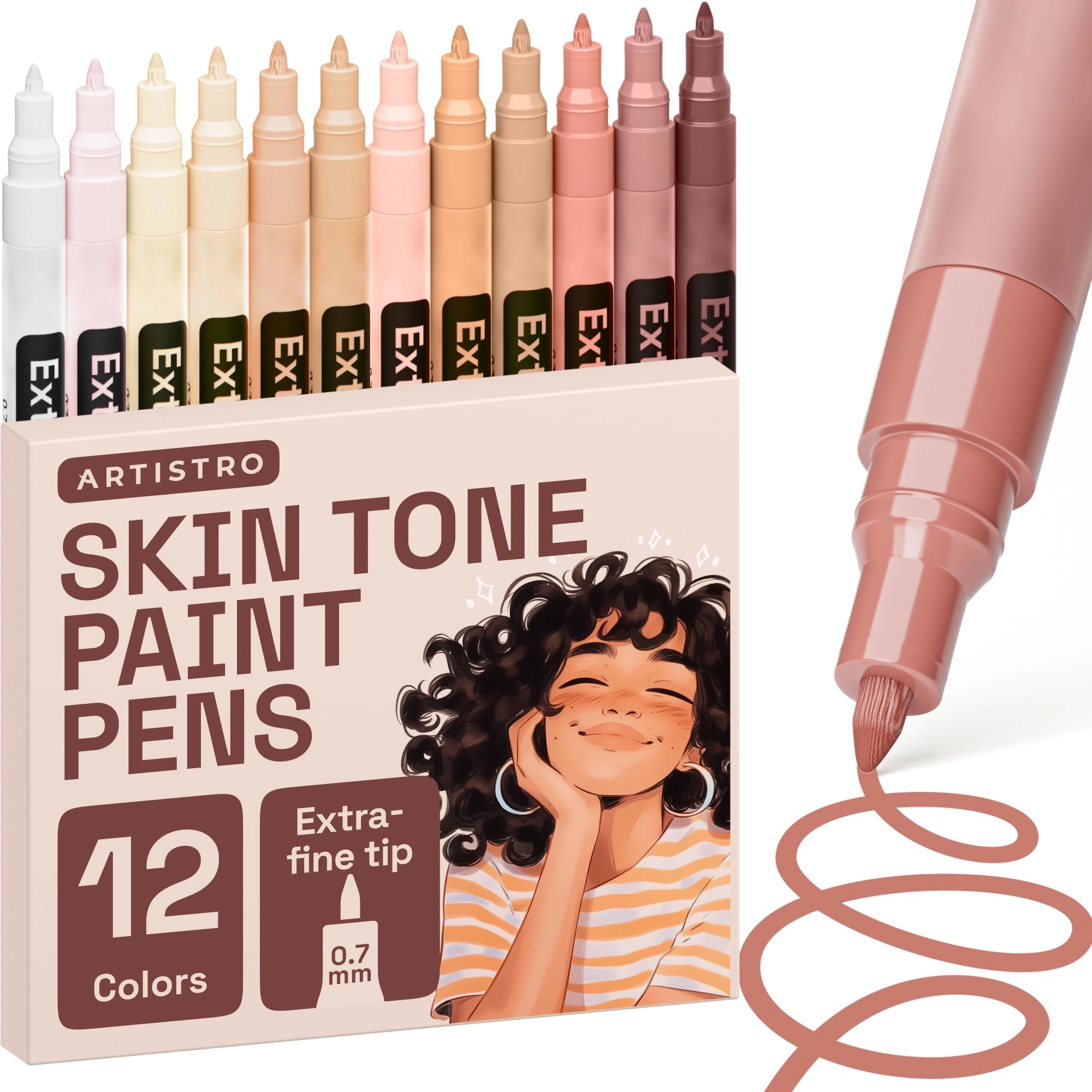 artistro Skin Tone Paint Pens - Multicolor Extra Fine