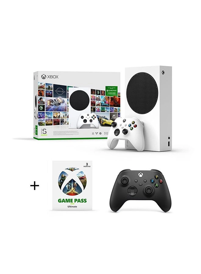 Microsoft Xbox Series S - 512GB + Game Pass - 3 Months + Wireless Controller - Black