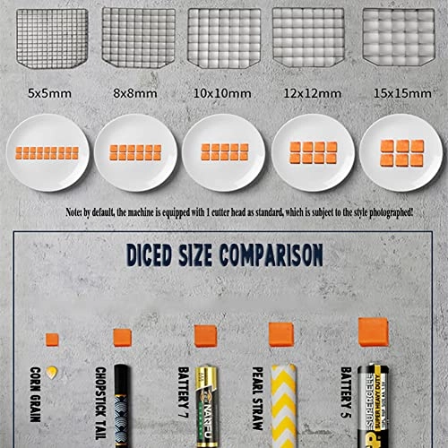 Vegetable Cutter - 200W 6/8/10/12/15mm Blades