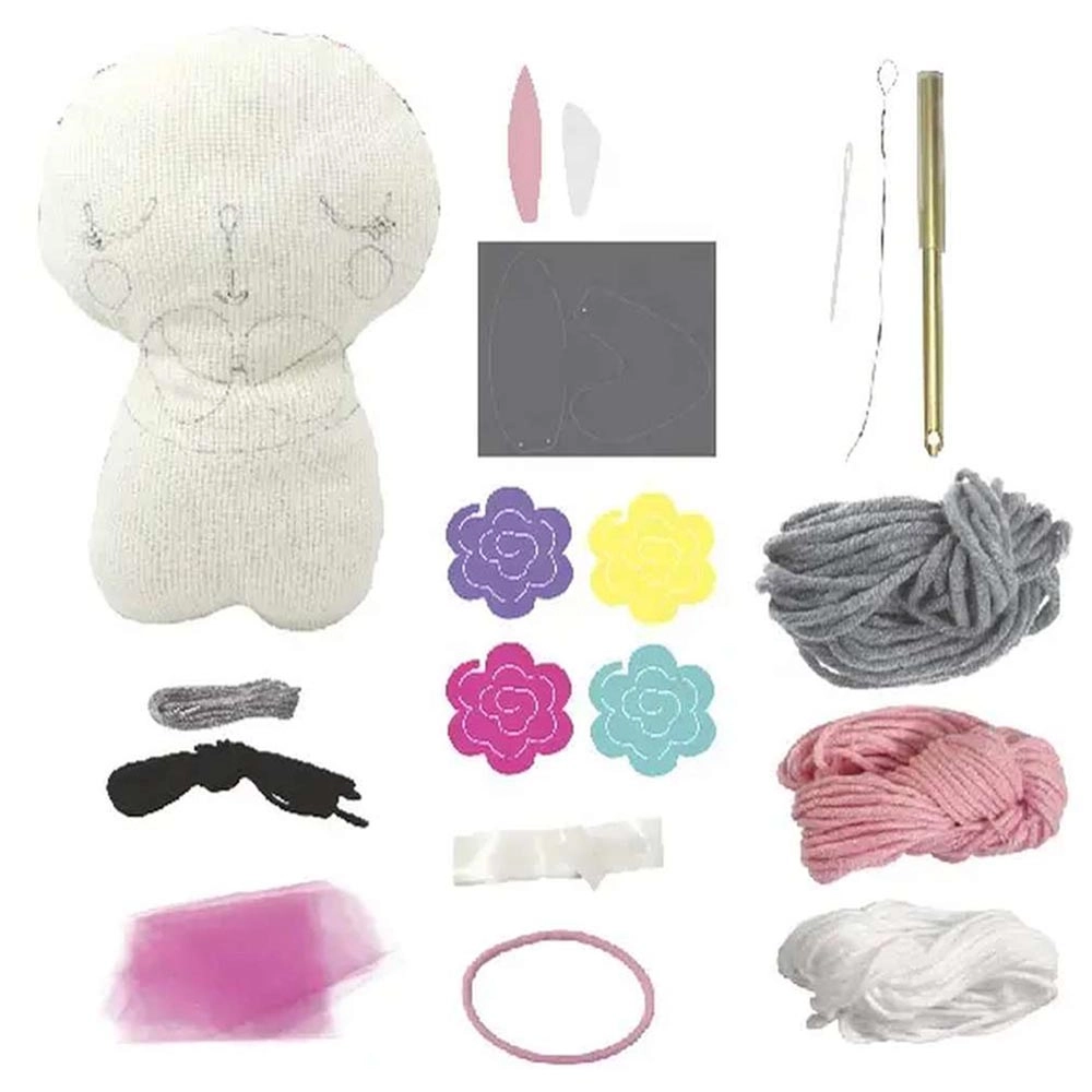 Punch Handmade Crochet Embroidery Mini Rabbit Doll Kit