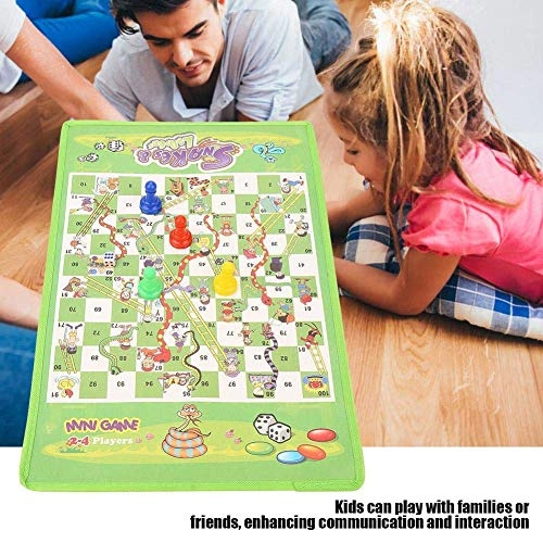 Snake and Ladder Chess Board Game - Foldable Non-woven Fabric