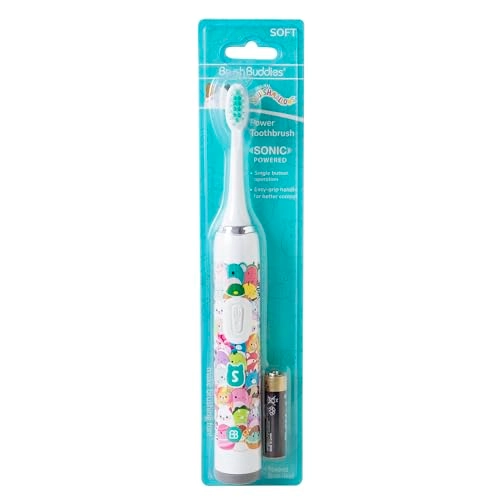 Squishmallows Sonic Toothbrush - Ultra Soft Bristles Battery Powered