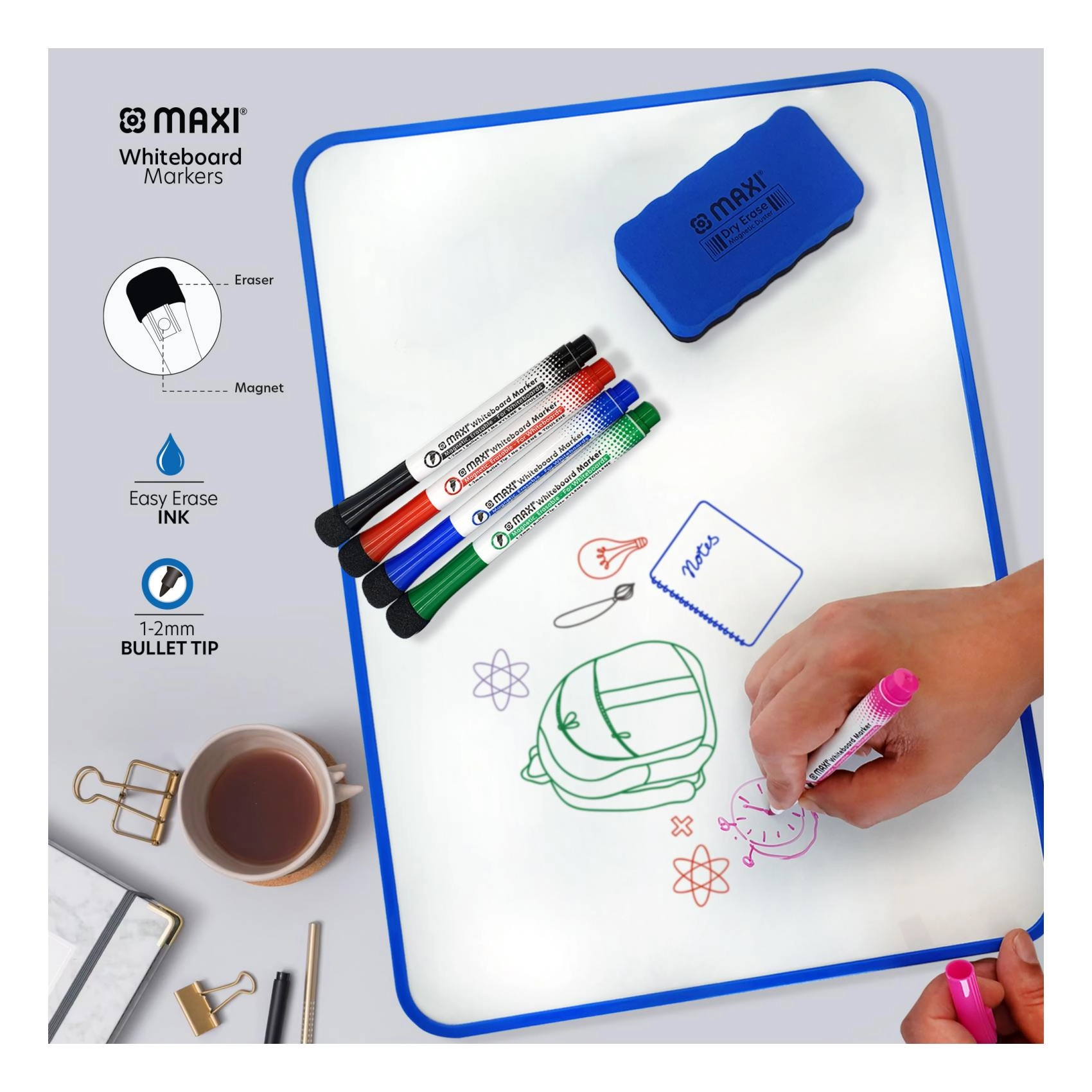 Whiteboard Marker - 1-2mm Bullet Tip