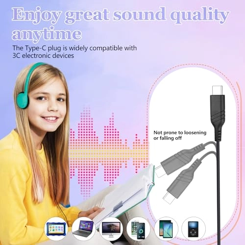 USB Type C Kids Wired Headphone 10 Pack