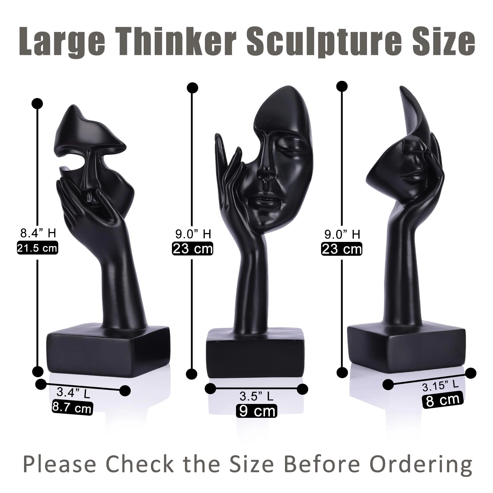 Thinker Statue - Plastic, Resin