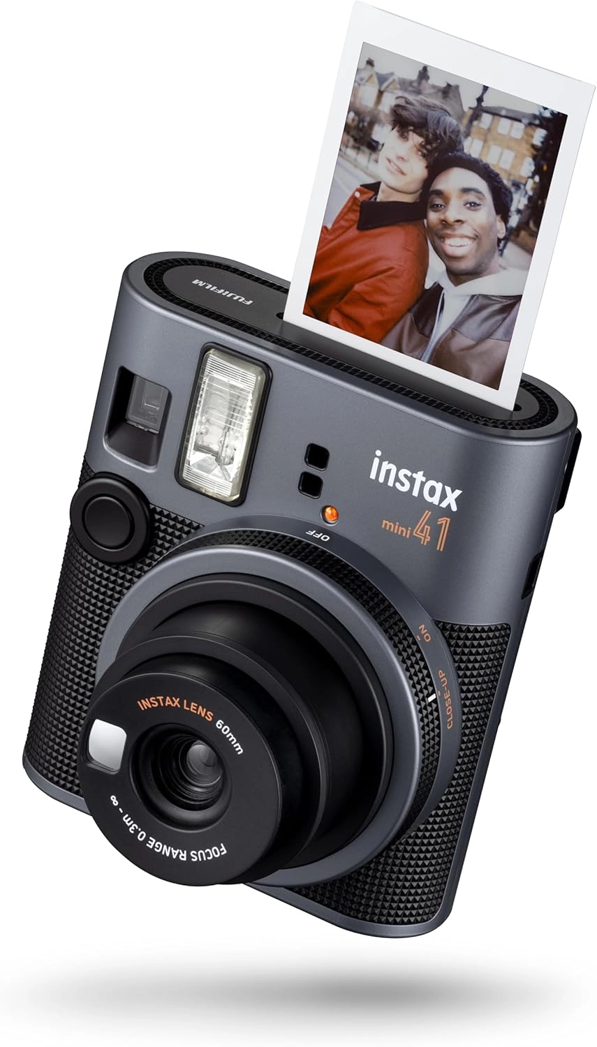 Instax Mini 41 + Instax Mini Instant Film - 20 Sheets + Photo Album - 64 Pockets + Microfiber Cleaning Cloth