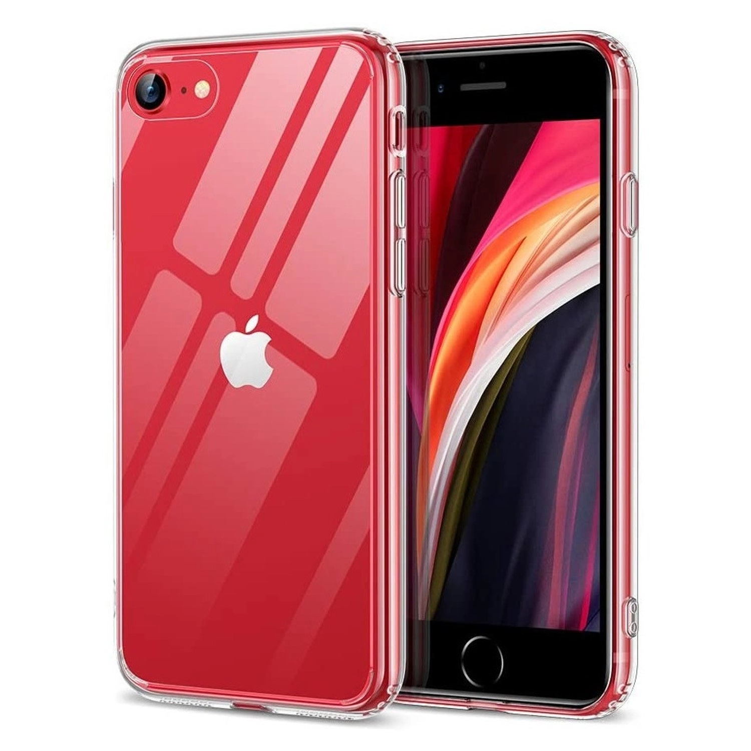 5D Tempered Glass Screen Protector + Clear Back Protector for iPhone SE