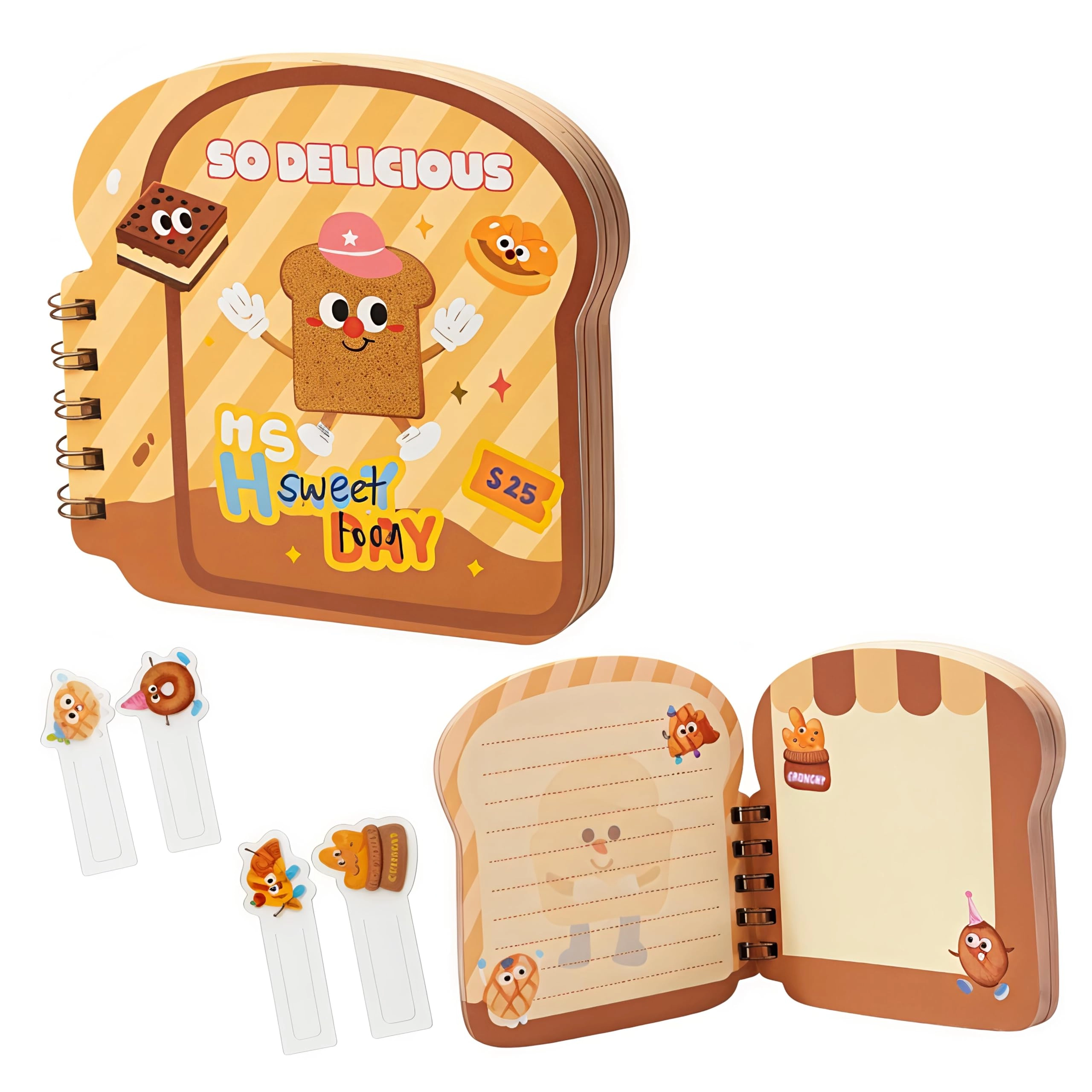 FunBlast Bread Notebook Diary - A7 60+ Sheets