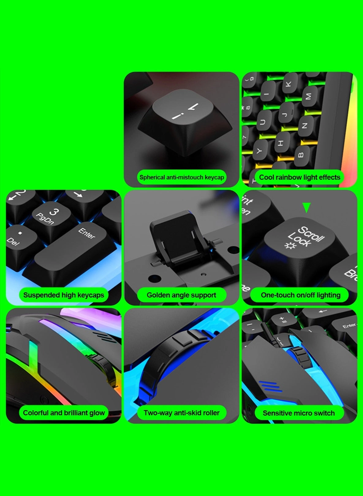 Gaming Keyboard + Gaming Mouse - Wired