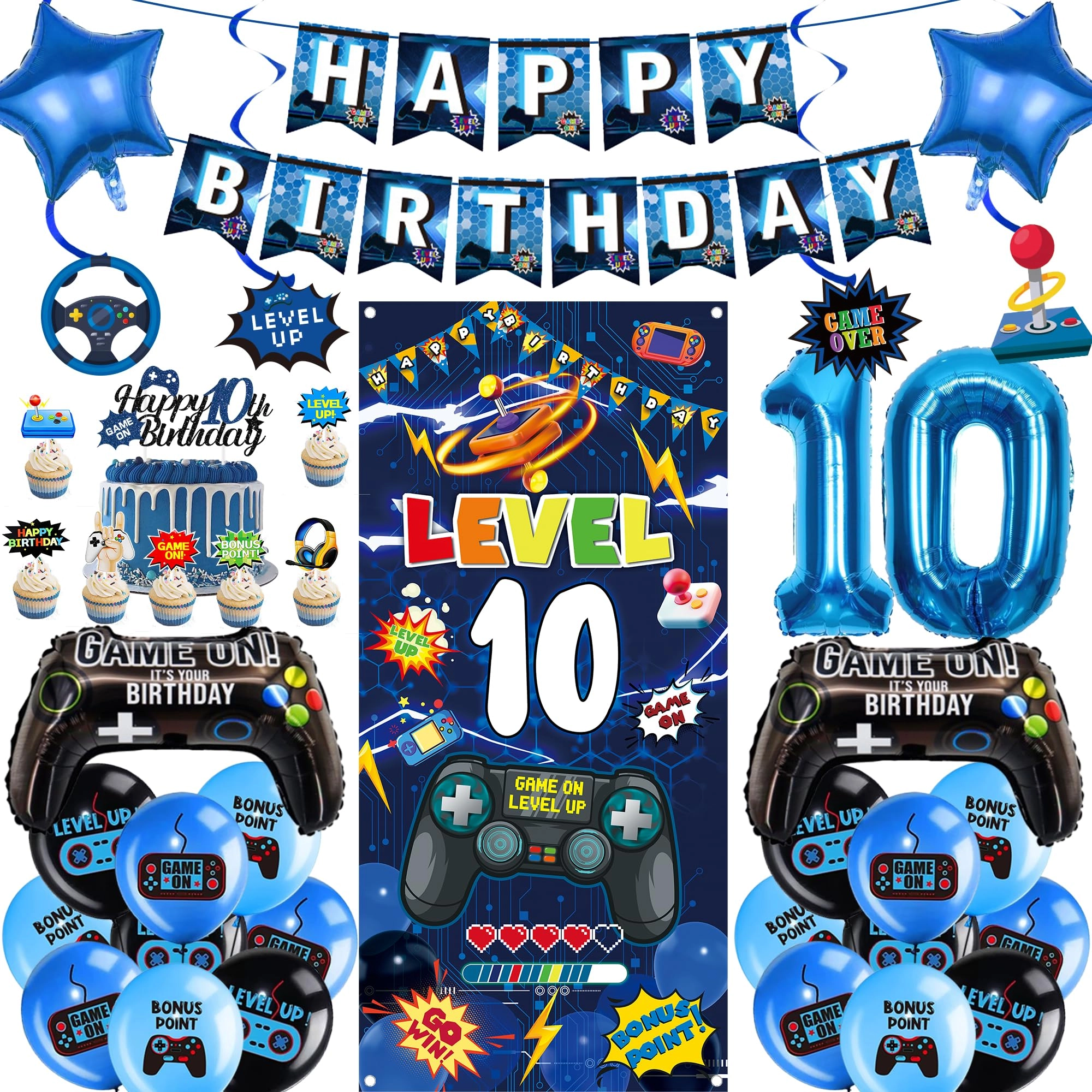 Gaming Birthday Decorations - 41 Pcs