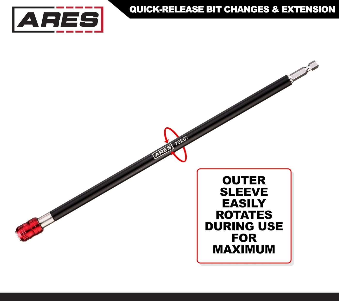 70207 - Drill Extension Bit Holder 12-Inch Quick Release