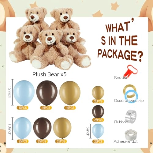 Baby Party Decorations Balloons Set - 185 Pcs Baby Shower