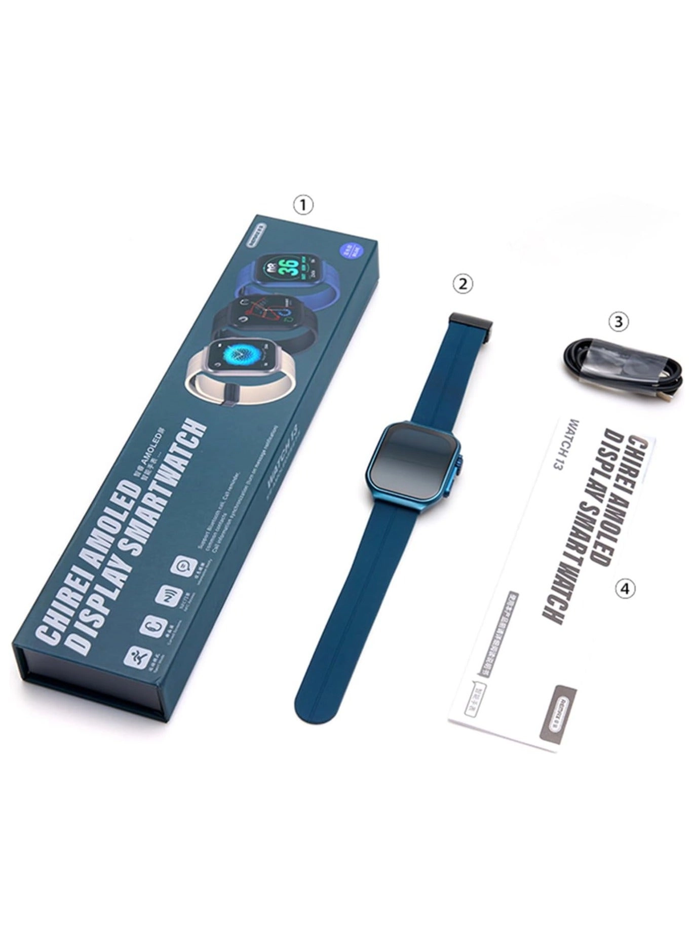 Ruiliang Zhirui - AMOLED Heart Rate Monitor Blue