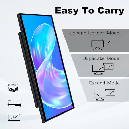 Portable Touchscreen Monitor - FHD 1080p 18.5 Inches