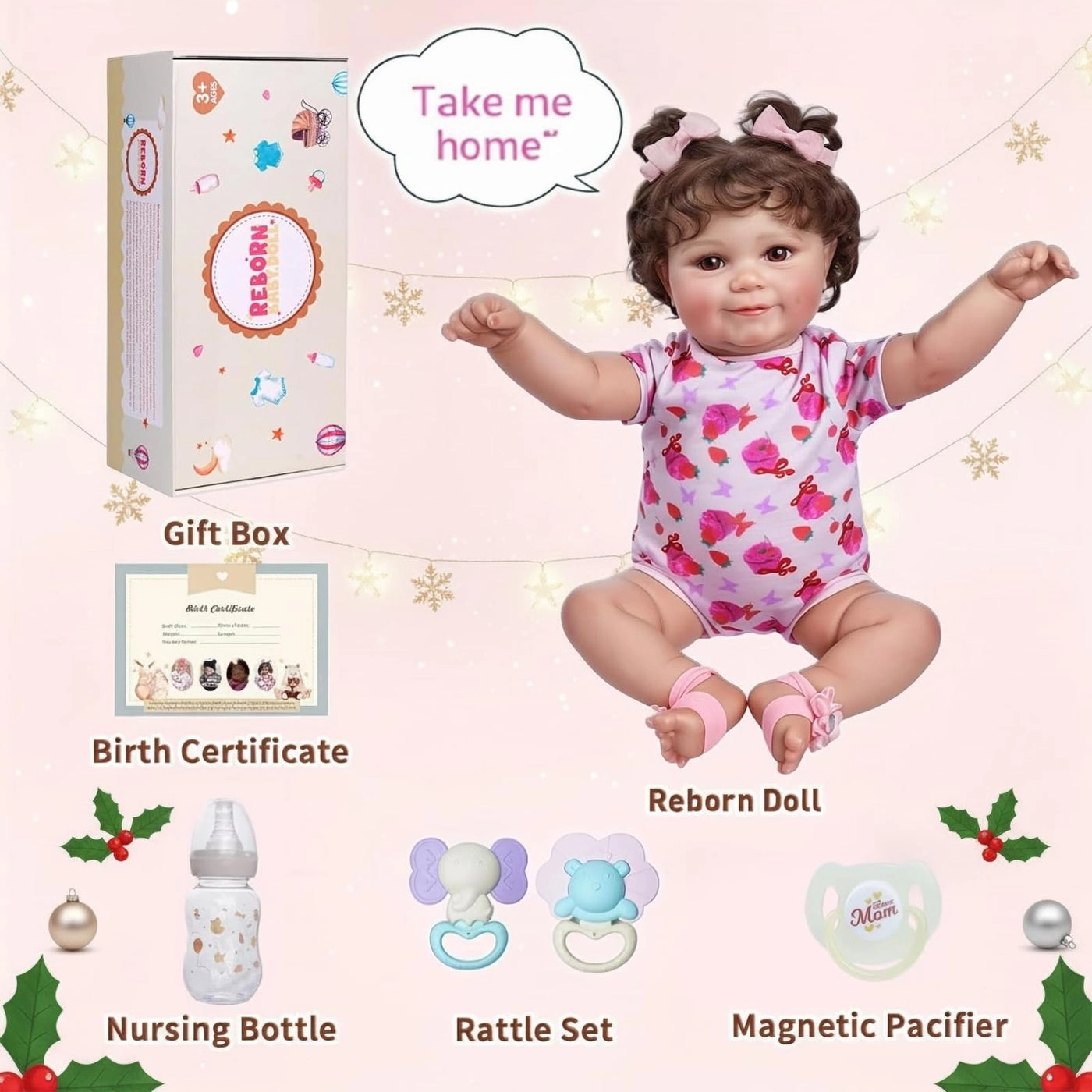 Reborn Baby Doll - 20 Inch Soft Body Ages 3+ Gift Set