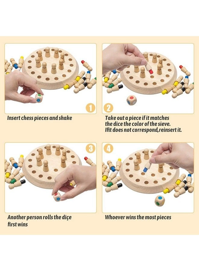 Wooden Memory Match Stick Chess Board - 3+