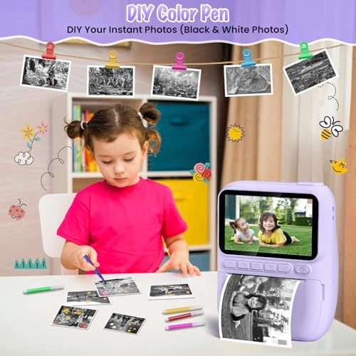 Instant Print Camera - 3.0" 1080P 32GB Pink