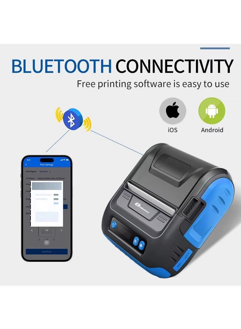 Thermal Mini Bluetooth Portable Printer - Thermal direct 80mm