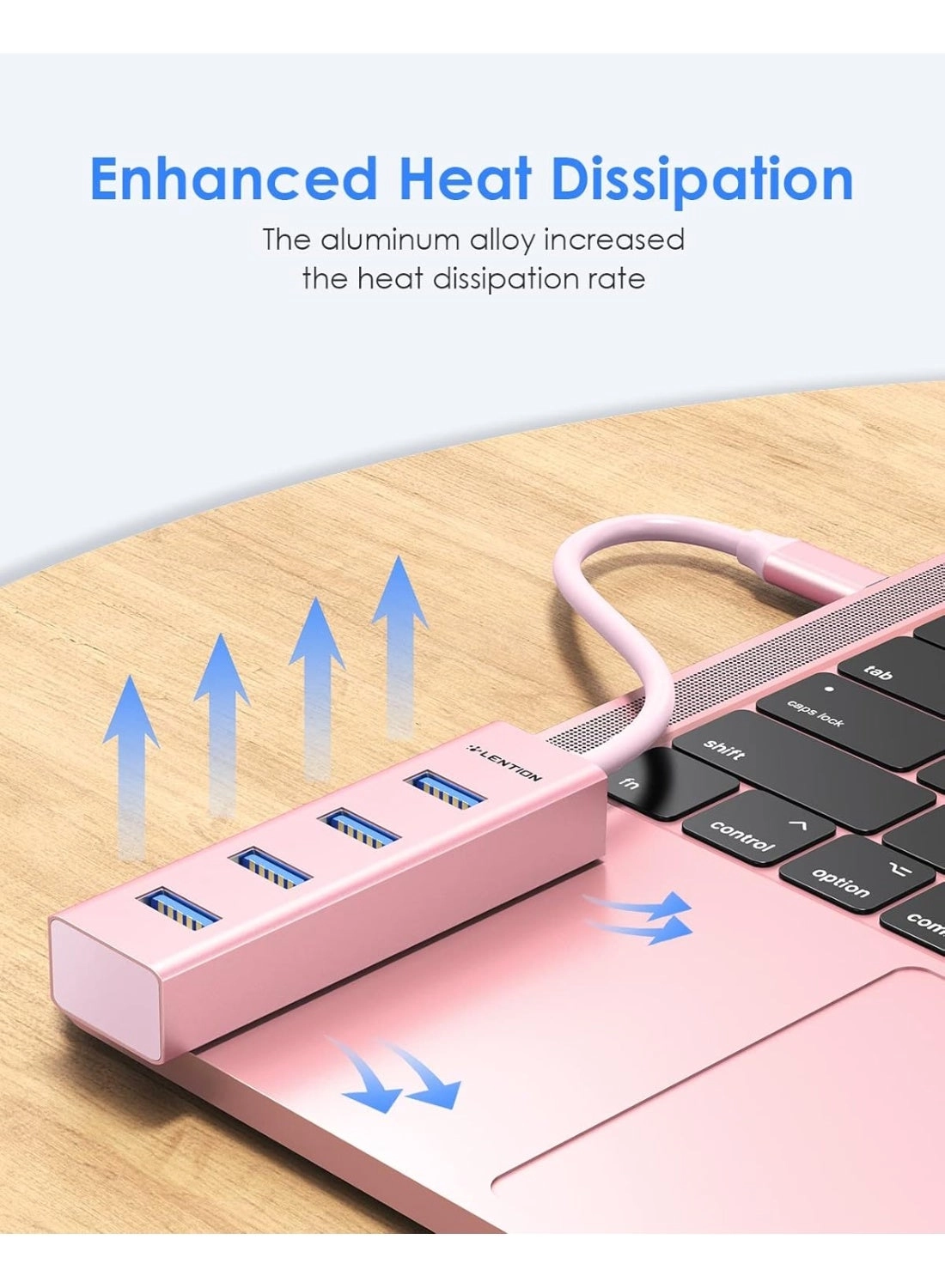 USB C Hub - 4 USB 3.0 Ports Space Gray