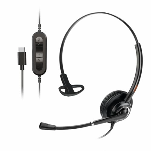 One Ear USB Type C Wired Headset
