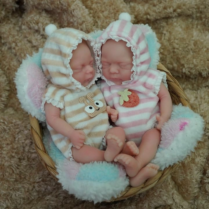 Reborn Baby Doll - 6 Inch Silicone Twin