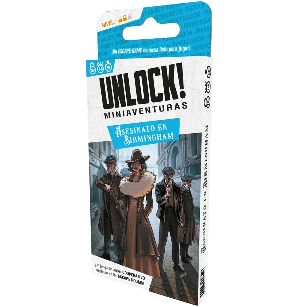 Space Cowboys Unlock! Mini Adventure Murder in Birmingham - Card Game (Spanish)