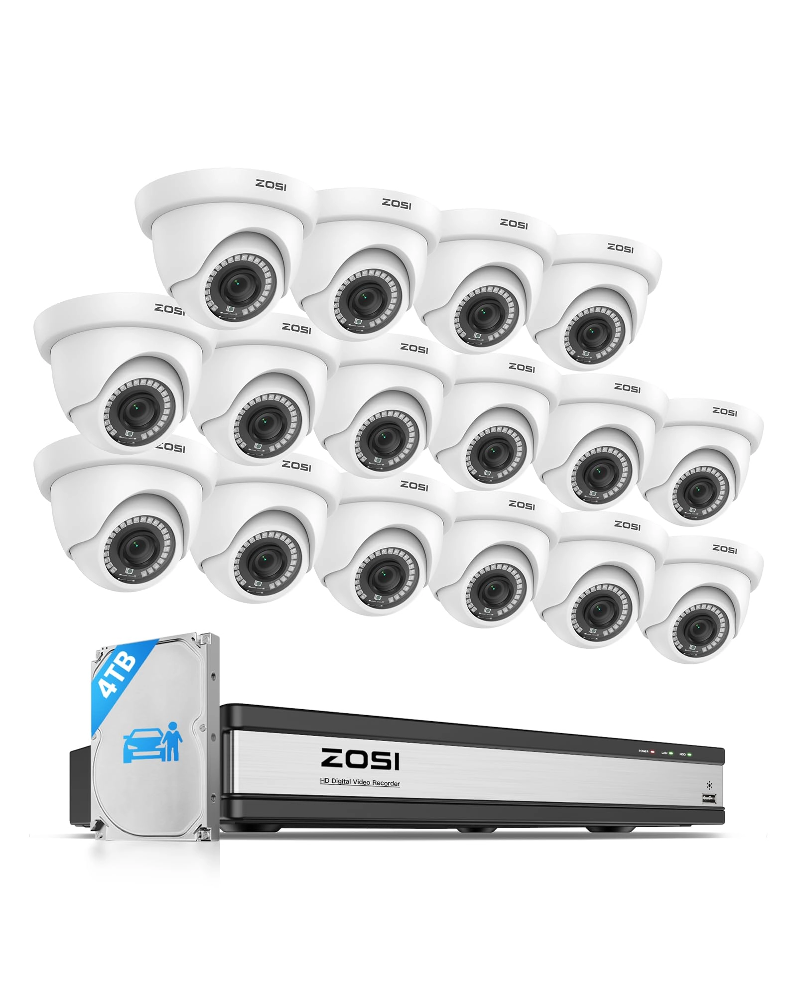 1080P 16CH Security Camera System - 2TB
