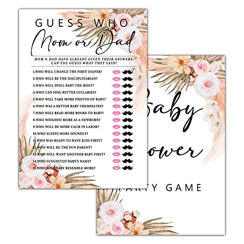 Boho Floral Baby Shower Games - 30 piece(s)