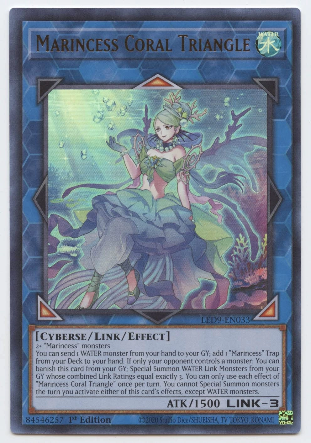 Yu-Gi-Oh! Marincess Coral Triangle LED9-EN033 - 1st Edition
